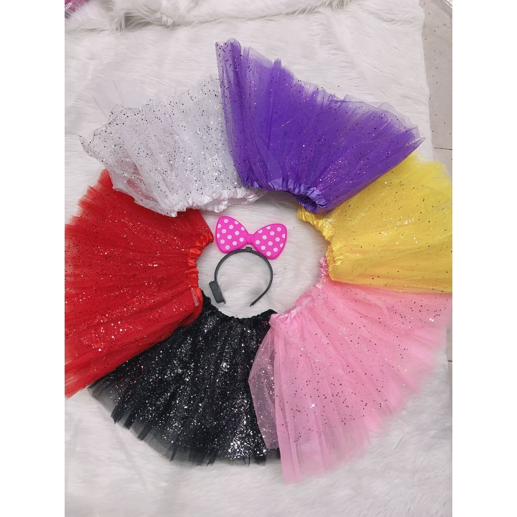 Saia Tule com Glitter e bolinhas P-30CM/festa Carnaval Bailarina e Fantasia/WJ100