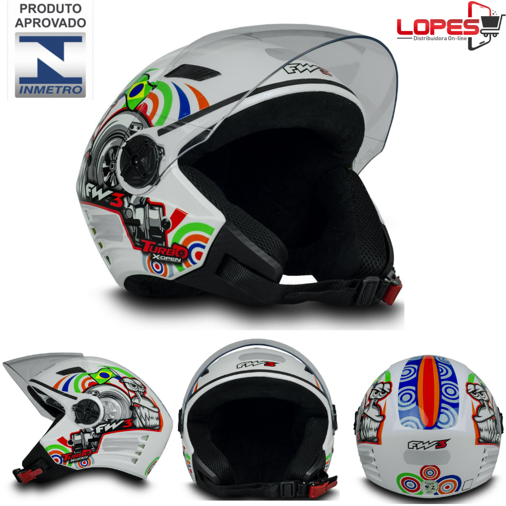 Capacete Aberto Fw3 X Open Turbo Amarelo Tamanho 60 em Promoção na  Americanas