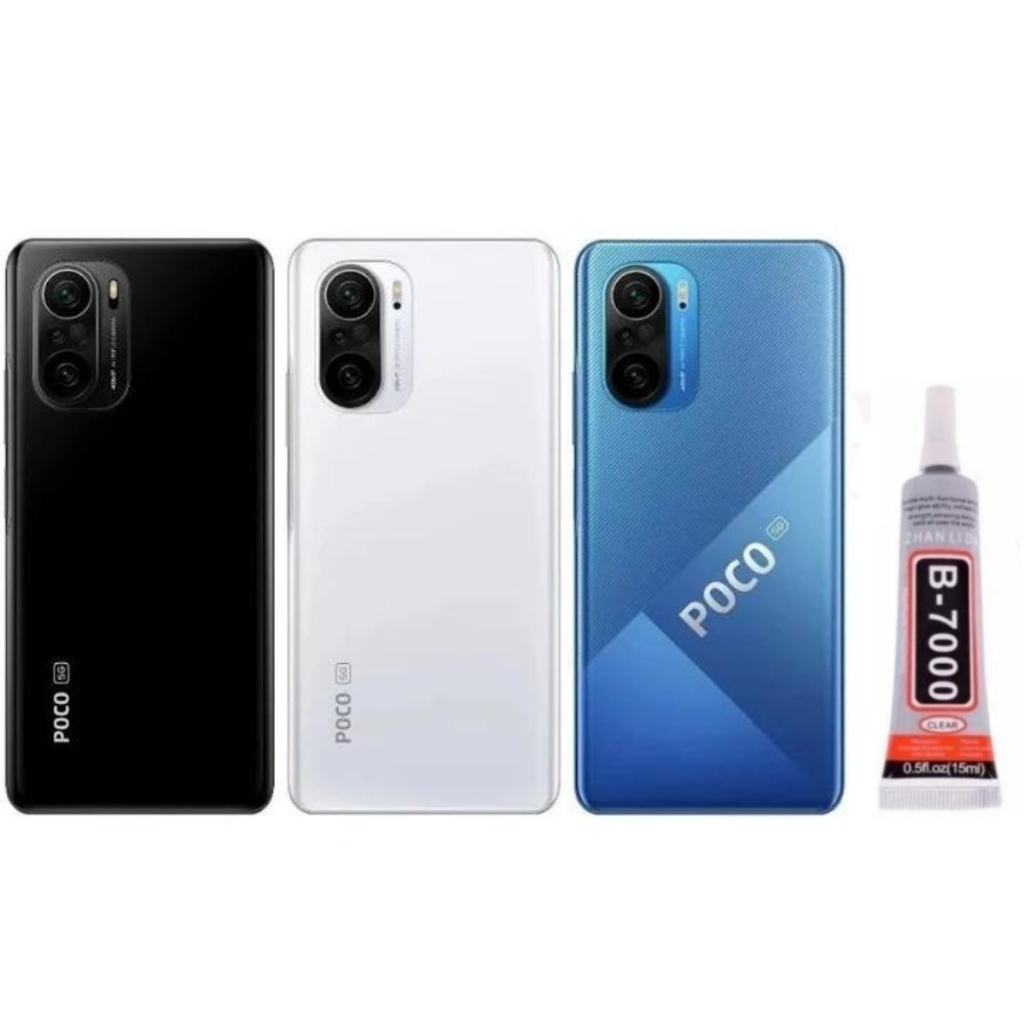 Tampa Vidro Traseira Compatível Xiaomi Poco F3 + Lente e Cola