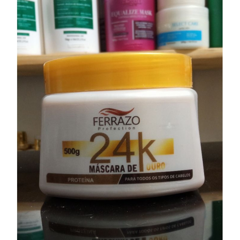 Máscara de Hidratação Capilar Ouro 24k Ferrazo Profissional 500g ...