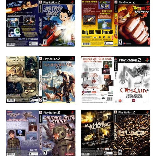 Encartes Para Jogos de Ps2 03 Unidades a Sua Escolha
