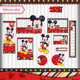 Kit com 100 itens - Etiqueta Escolar - Mickey
