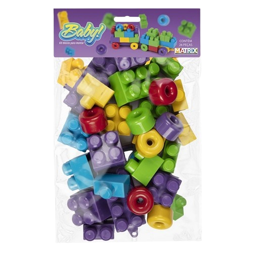 Blocos para montar Baby - 26 Blocos - Matrix