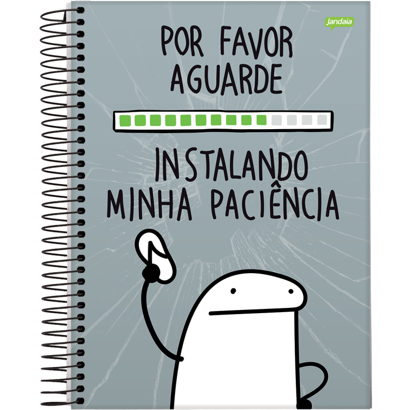 Caderno Universitário Flork Capa Dura Espiral 1 materia 80 Folhas Jandaia