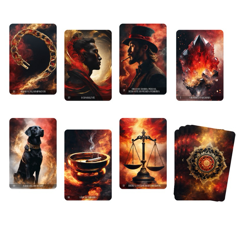 Baralho Tarô Oráculo Maria Padilha 36 Cartas Tarot 100% Plastificado E ...