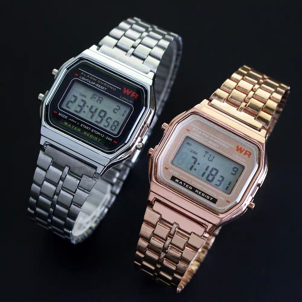 Relógio Casio Retrô Vintagem Unissex Metal Digital Led Feminino E Masculino