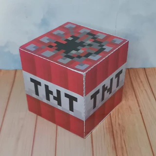 Caixa Cubo TNT Minecraft - 10 unid