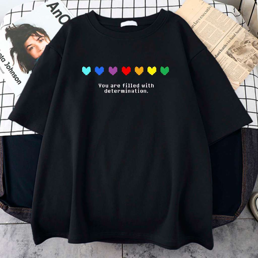 Camiseta Algodão Under Tale Youre Filled With Determination Tumblr