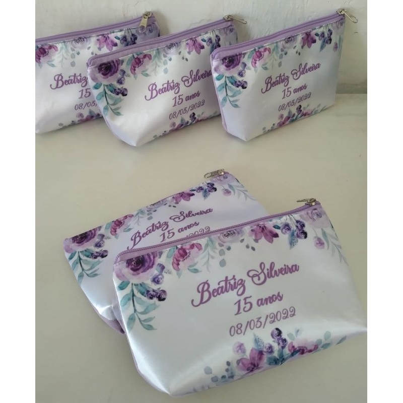 Kit 25 Bolsinhas Necessaires Trapézio Lembrancinhas Personalizada Para ...