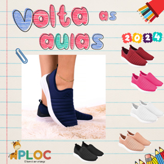 Tênis Infantil Caminhada Ortopédico Calce Fácil Passeio Escola PLOC Vl-02