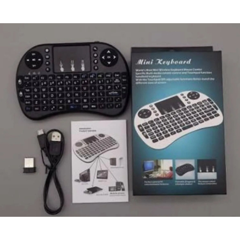 Mini Teclado sem fio receptor USB 2.4Ghz com Touchpad Bateria