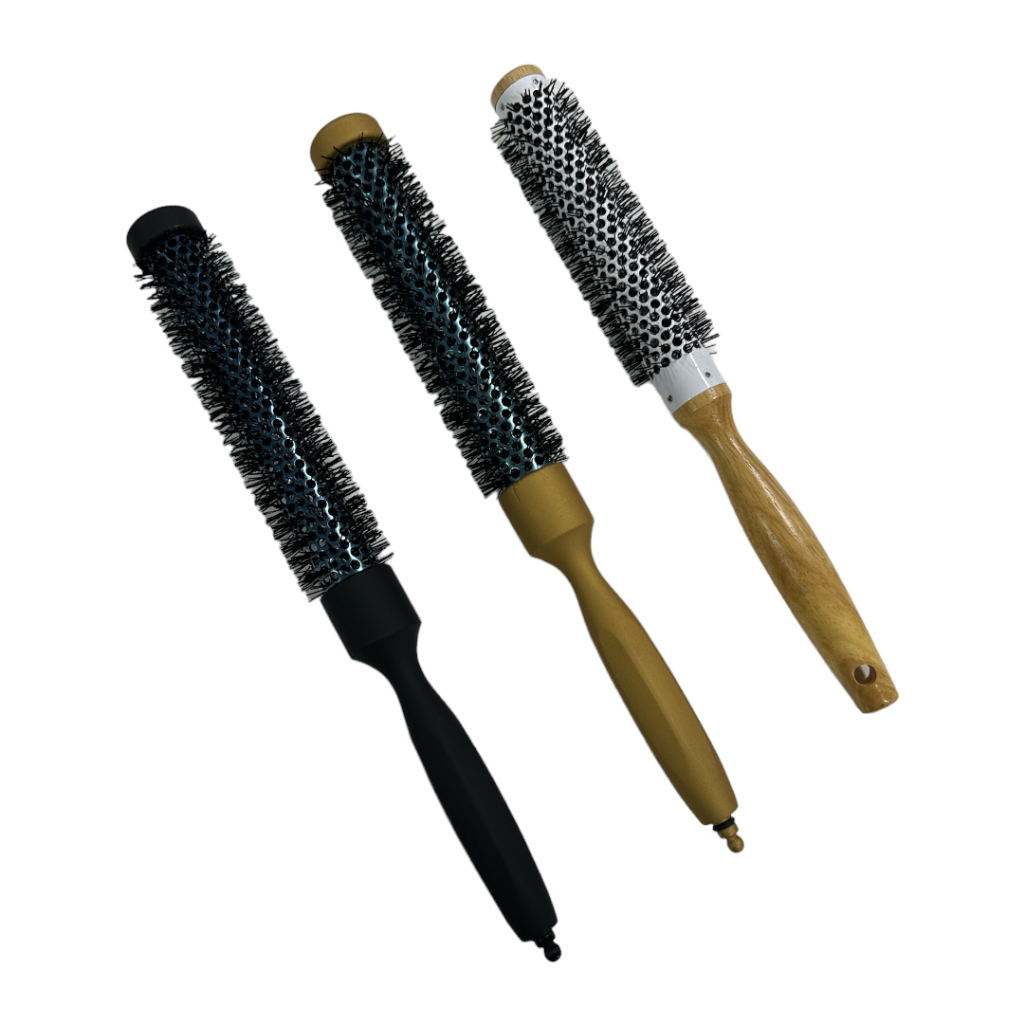 Escova de Cabelo Térmica Vazada Profissional Long De Escovar Cabelo ...