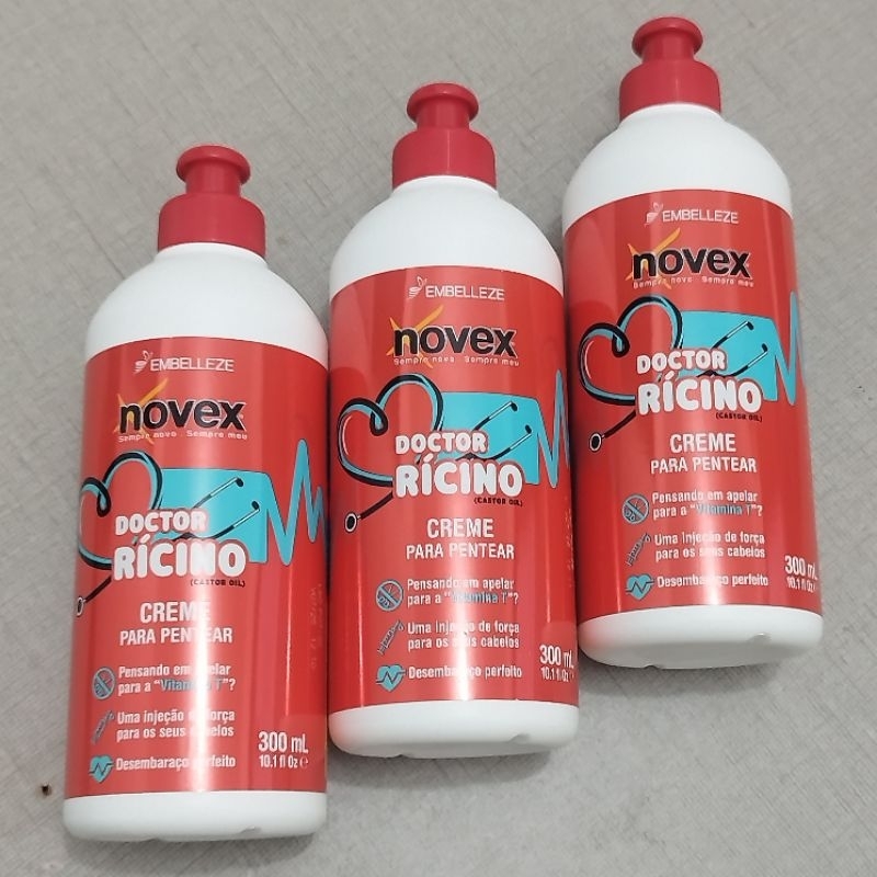 KIT C/3 Creme para pentear Novex Doctor rícino 300ml