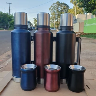 Lançamento Kit Garrafa 2 Litros + Cuia Tereré Chimarrão Completo grave sua arte