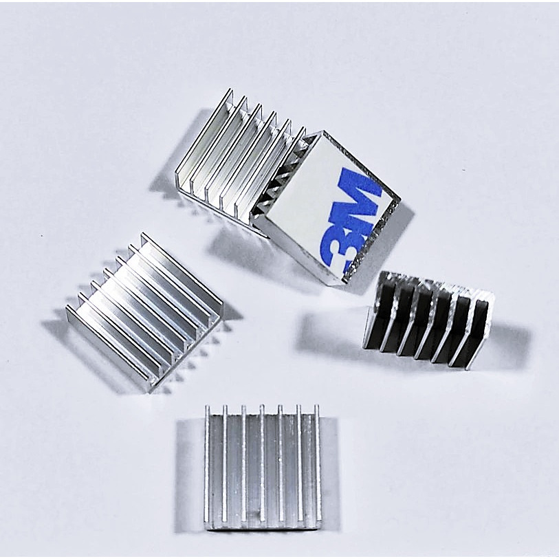 Unidades de Dissipador de Calor de Alumínio com Autoadesivo 14x14x6mm VRM - CPU - GPU - Eletrônicos - Aparelhos - Dissipadores PC Notebook