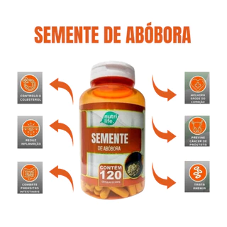 Semente de Abóbora 120 Cápsulas de 500 mg - Produto Natural