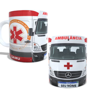 Caneca personalizada Ambulância com seu nome