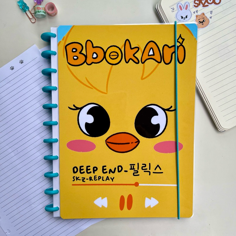Caderno de Discos Miau Skzoo Bbokari Stray Kids Cute