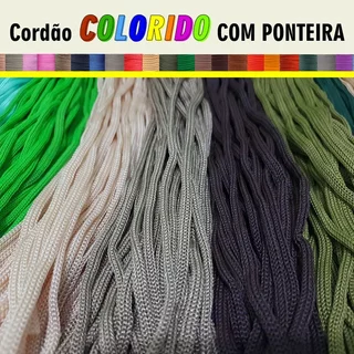 Cordão Colorido 35cm 200un P/ Alça De Sacola Com Ponteira
