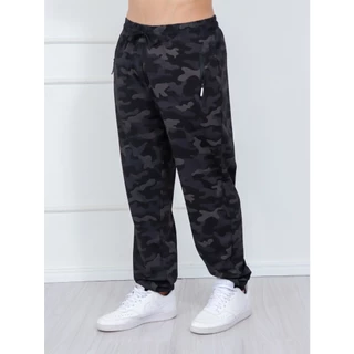 Calça moletom fashion camuflada cinza