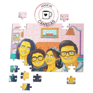 Quebra cabeças Personalizado com Caricatura The Simpsons - 60pçs