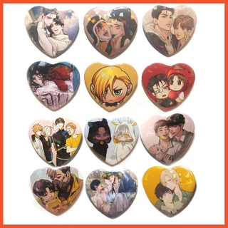 Botton Broche Personalizado - Formato de Coração - com Holografia