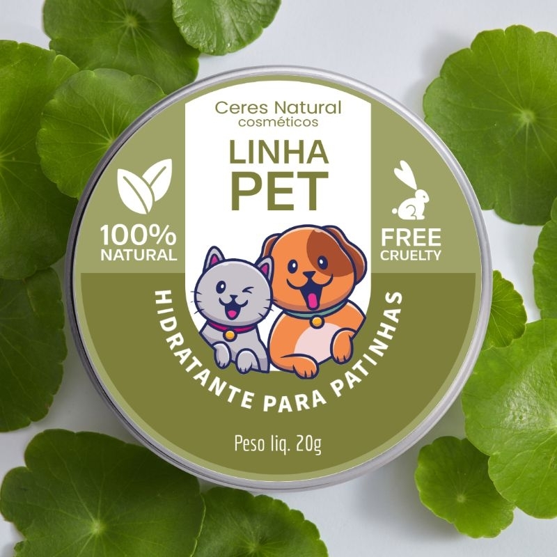 Hidratante para patinhas - linha PET vegano 100% natural