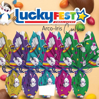 25 Sacos Para Embalar Ovo Páscoa Envelope Express 100g 150g 250g 350g INFANTIL ARCO IRIS OFF