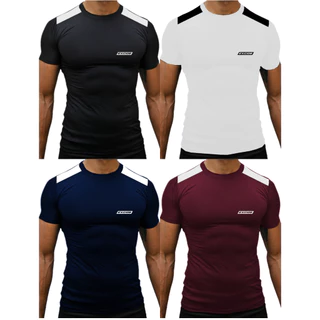 Kit 4 Camisetas Dry Fit Academia Camisa Masculina Exercicios Corrida Treino