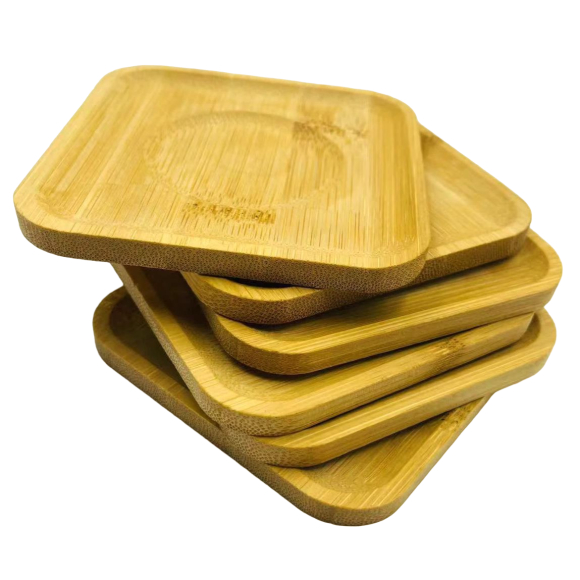 Pires De Bambu Porta Copos 6pçs