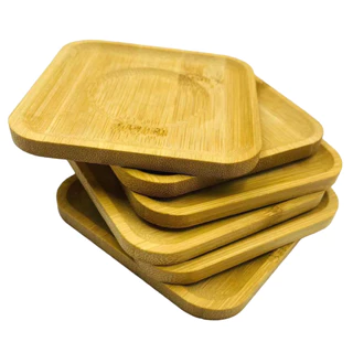 Pires De Bambu Porta Copos 6pçs