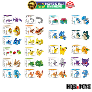 Boneco Pokemon Micro Blocks Pikachu Charmander Minions Star Wars de peças mini Blocos de Montar