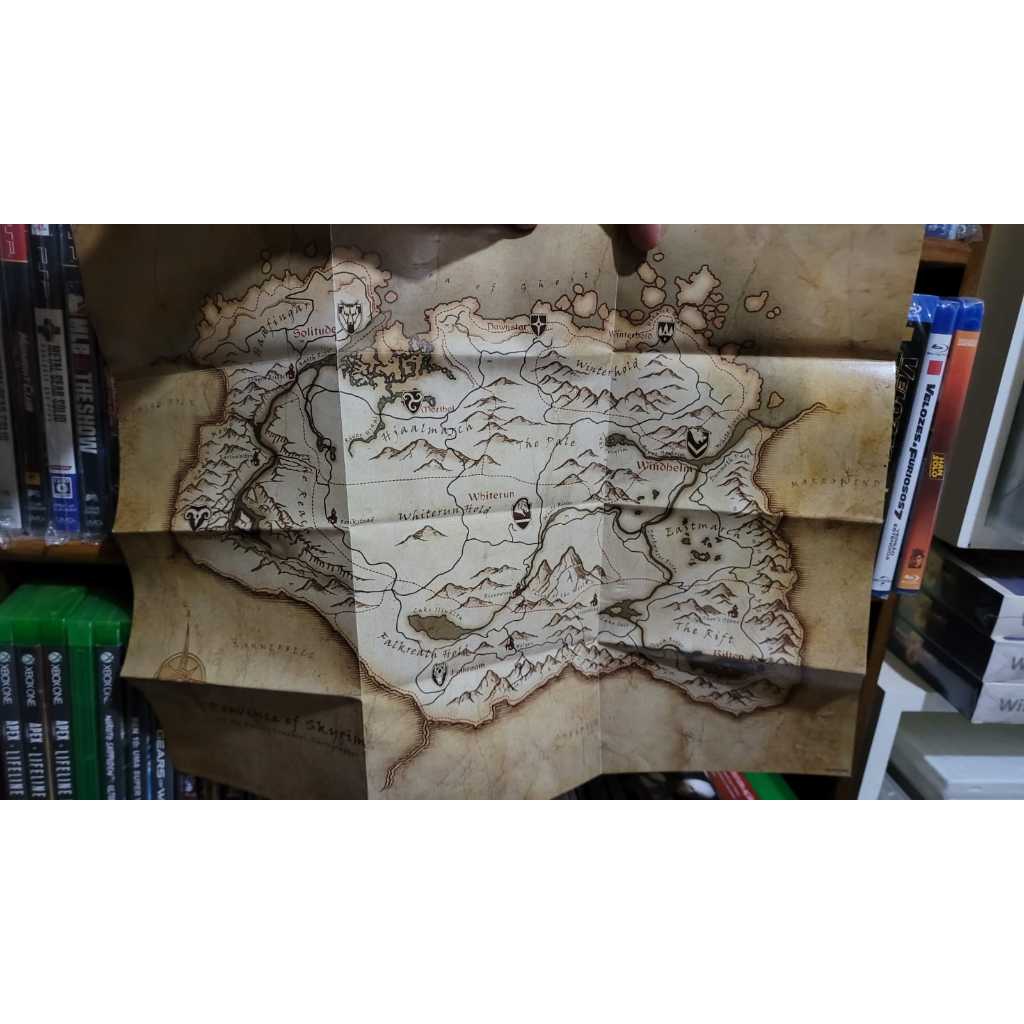 Mapa The Elder Scrolls Skyrim PS3. NÃO tem o jogo é APENAS O MAPA ...
