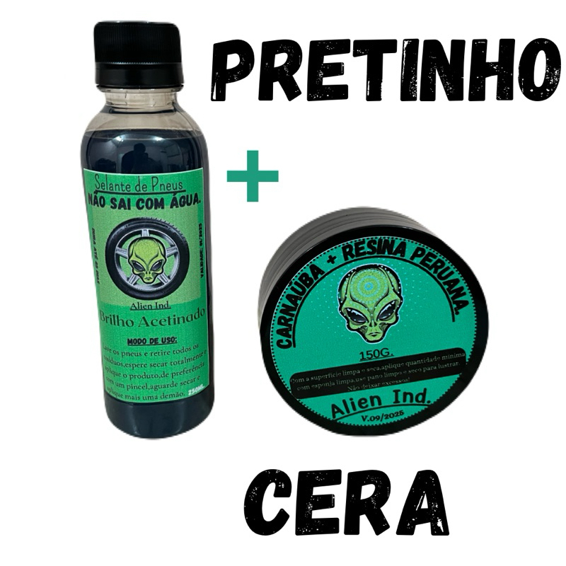 KIT Pretinho + Cera Revitalizadora Painel Plástico