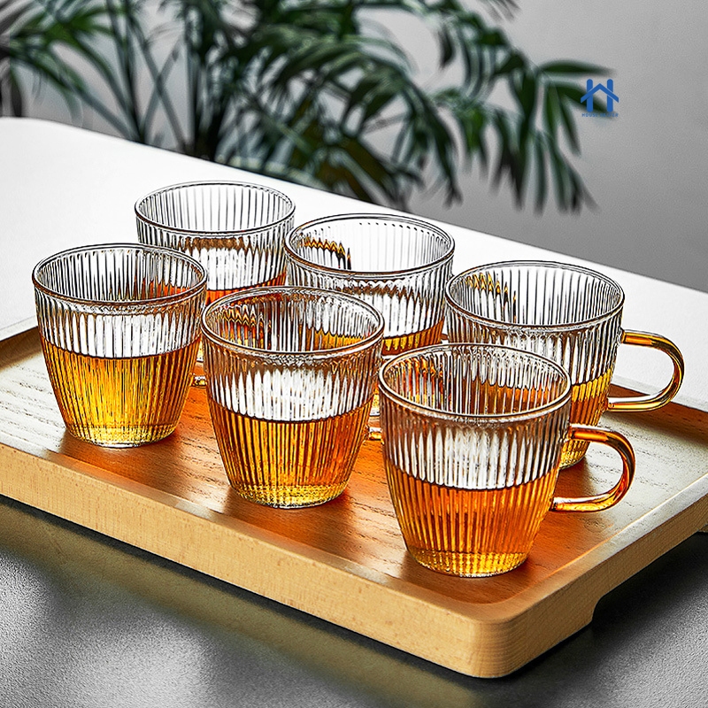 Jogo Xícaras 06 Peças 100ml ou 110ml Vidro High Borosilicate Caneca ...