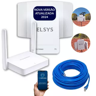 KIT AMPLIMAX FIT + ROTEADOR E 50 METROS CABO RJ45