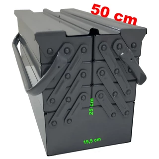 Caixa Ferramenta Sanfonada 7 Gavetas de 50 Cm com Cabo MOVEL em Aço Reforçada para Mecânico Oficina Carro Moto Caminhão Caminhonete 3 5 400.075 Profissional NILART