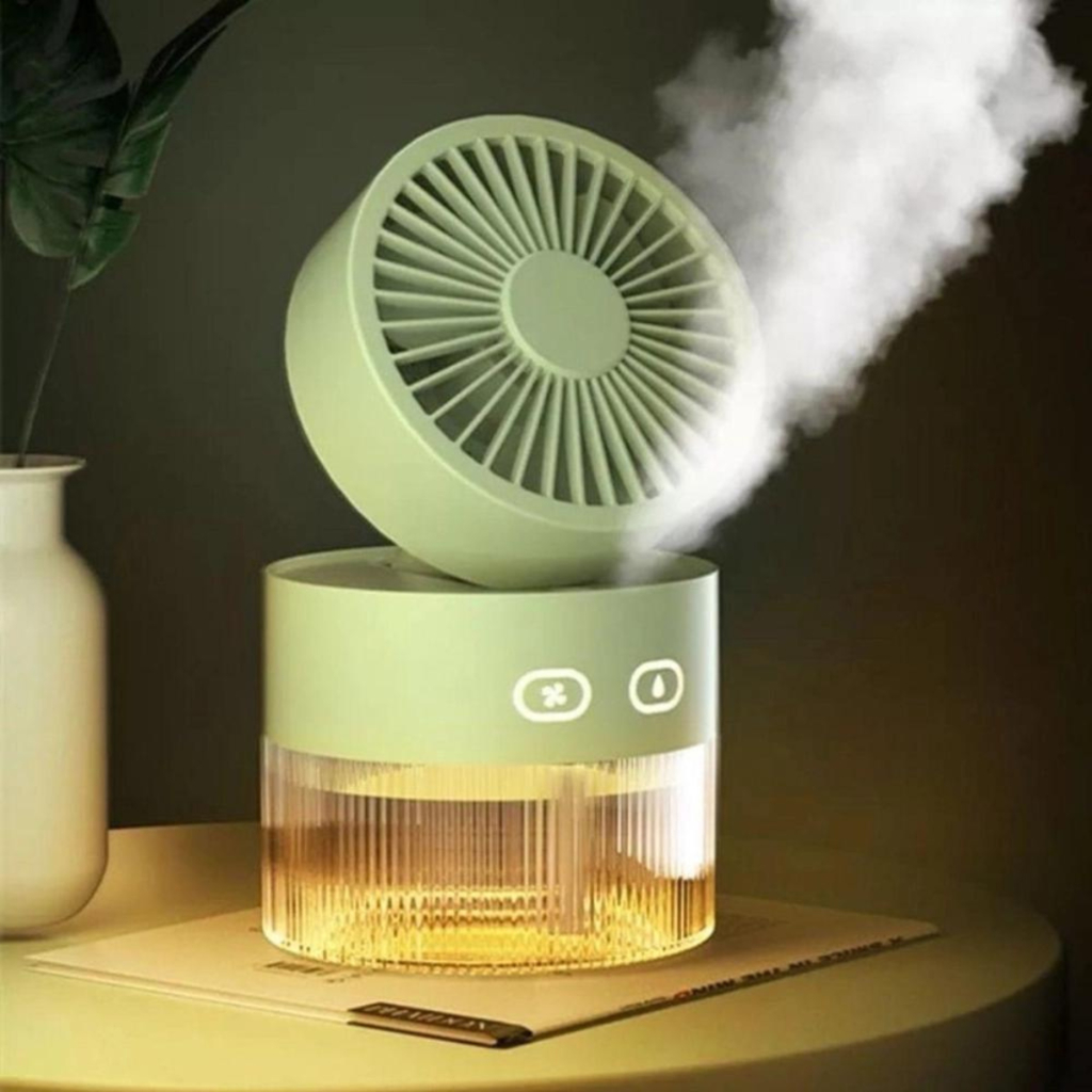 ventilador dobravel portatil de chão mesa com humidificador de ar mini ar condicionado aromatizador 5 em 1