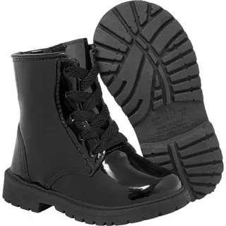 Coturno Feminina Infantil Bota Blogueirinha Verniz com cadarço Confortável Cooper-Store