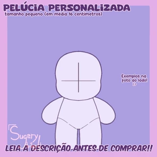 Pelúcia personalizada 16cm Personalização a sua escolha!