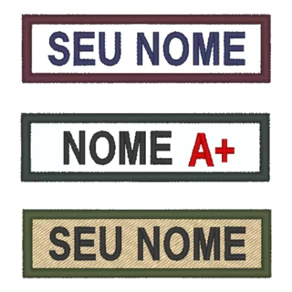Kit 4 Patch Tarja Tarjetas Sutache Nome Clube Desbravadores/Aventureiros Bordados / 8,2cm largura x 2,2cm de altura / Para Costurar
