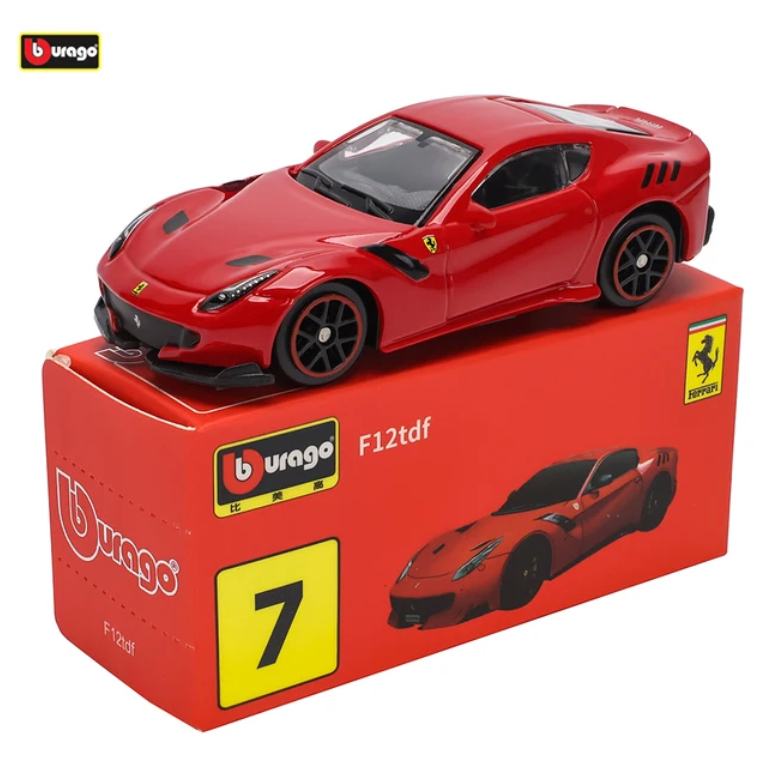 MINIATURA BBURAGO 07 CAIXA FERRARI F12 TDF