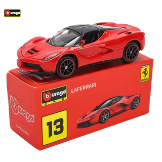 MINIATURA BBURAGO 13 CAIXA FERRARI LAFERRARI VERMELHA