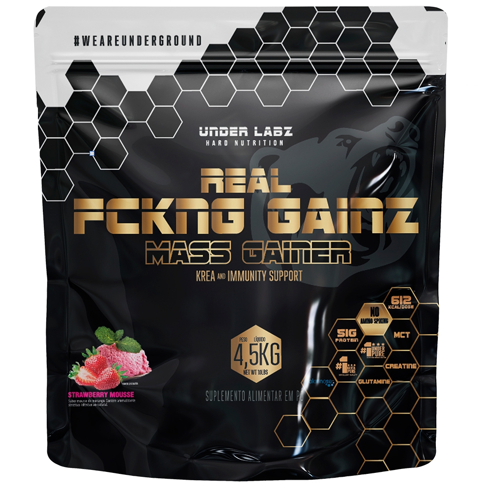 Hipercalórico Real Fckng Gainz - Mass Gainner 4,5kg Under Labz