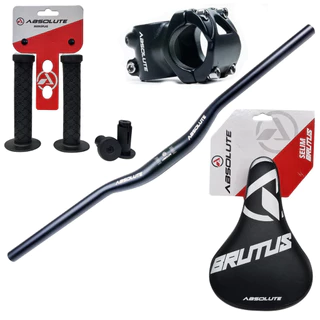 Kit Guidao Curvo Voador Wheeling + Mesa 35mm + Manoplas + selim Dirt Freeride Bmx Dh Prox Modelo DDK