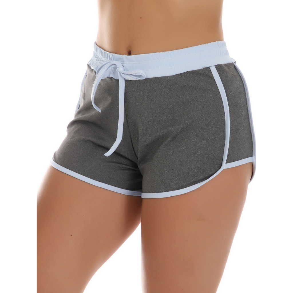 Kit 5 Short Fitness Feminino Esporte Adulto Shortinho Curto Silk Conforto Academia
