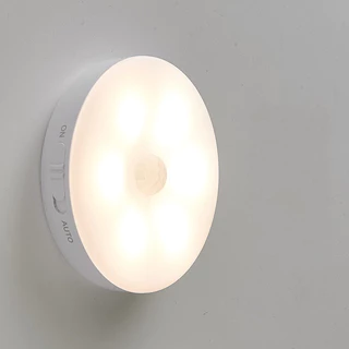 Mini luminária De Led Forte De Torque Sem Fio Spot 3 leds /Luz De Parede Sensor automatico