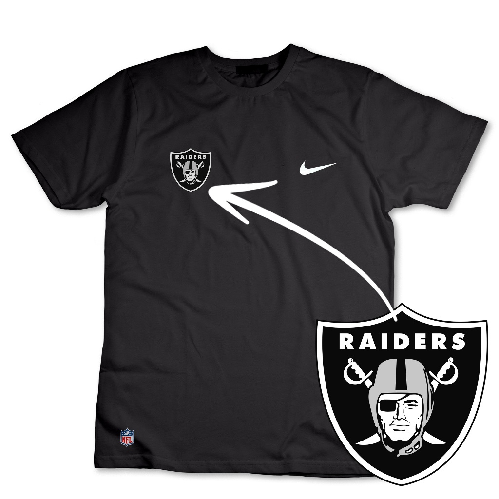 Camisa Futebol Americano Raiders Dry fit Academia