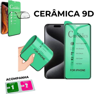 Pelicula HidroGel Cerâmica 9D Para Iphone 6 7 8 X Xs Xr 11 12 13 14 15 Pro Plus Max