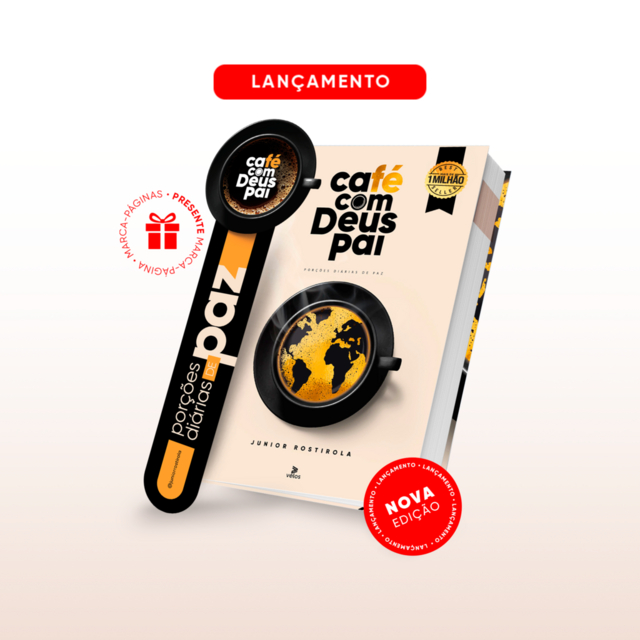 Devocional Kit Café com Deus Pai Caderno Porções Diárias de paz